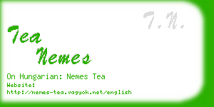 tea nemes business card